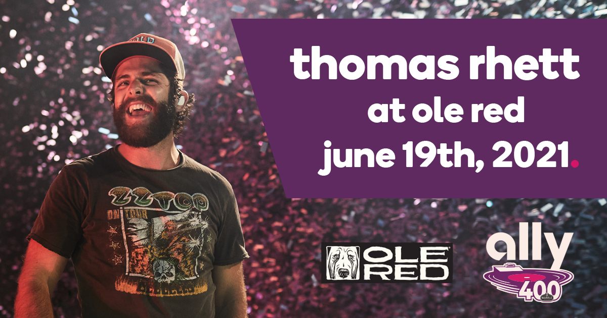 SOLD OUT Ally 400 Thomas Rhett Concert VIP Package Ole Red Nashville
